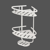 خرید جا صابونی کنج دو طبقه سفید فروشگاه دکوسام فروشگاهی به وسعت ایران