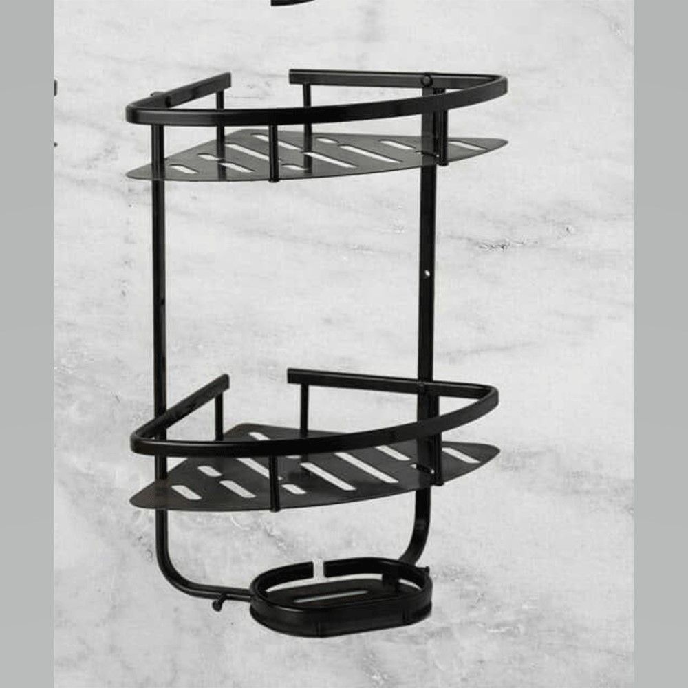 خرید جا صابونی کنج دو طبقه سیاه فروشگاه دکوسام فروشگاهی به وسعت ایران